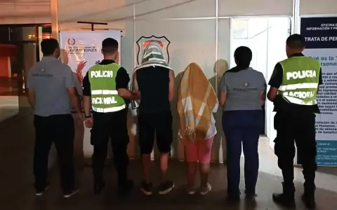 Interceptan a colombianos intentando salir del pa�s con una menor paraguaya sin autorizaci�n
