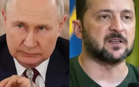 Vladimir Putin y Volodimir Zelenski.