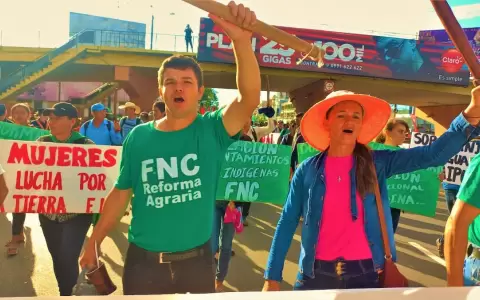 Federaci�n Nacional Campesina se moviliza en repudio a desalojos