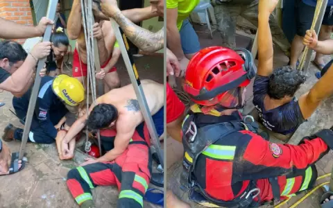 En Capiat� rescatan a un ni�o de 2 a�os y a un hombre que cayeron a un pozo