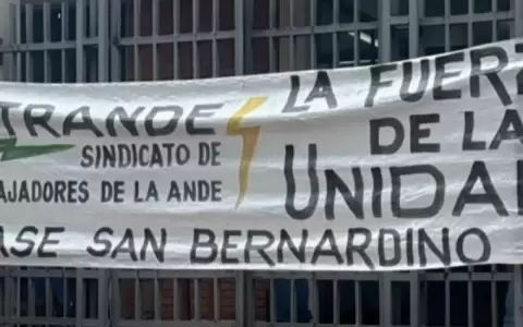 Funcionarios de la Ande inician un paro en San Bernardino