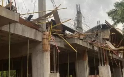 Derrumbe en obra de la Facultad de Ingenier�a de la UNA deja un herido