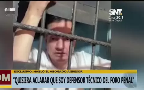 Walter Acosta, abogado golpeador, preso.