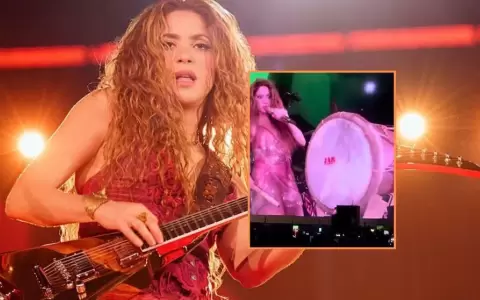 Shakira se "emocion�" y da�� uno de sus instrumentos durante show en M�xico: 'La Loba' debi� improvisar