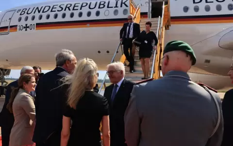 Presidente de Alemania llega a Paraguay para reuni�n con Santiago Pe�a