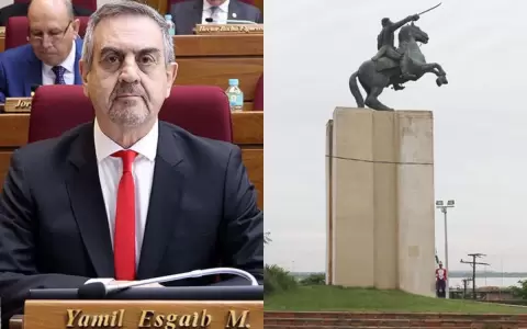 Plantean reubicar estatua del Mariscal L�pez frente al Palacio de Gobierno, en Costanera Norte