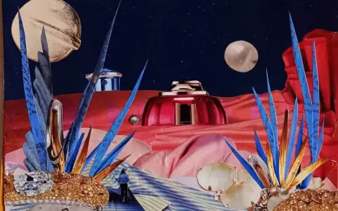 Carlos Gallardo, de la exposici�n "Lugares". Collage.
