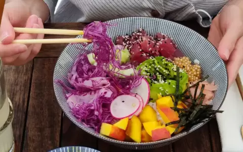 Alimentaci�n saludable rica en vegetales.