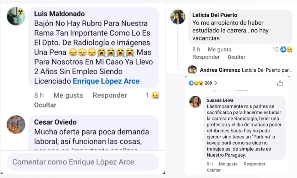 Mensajes de facebook a la p�gina de �dgar L�pez.