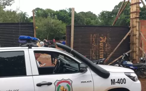 Lugar donde fue asesinado un alba�il en el barrio San Isidro de Encarnaci�n.