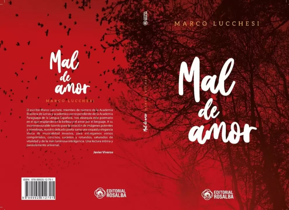 Tapa de "Mal de amor" de Marco Lucchesi. Editorial Rosalba.