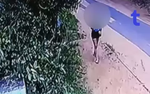 La joven iba camino a la escuela de su hermano.