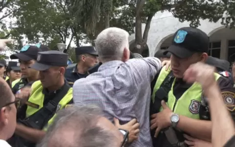 El hecho ocurri� el pasado 31 de marzo frente al Poder Judicial.