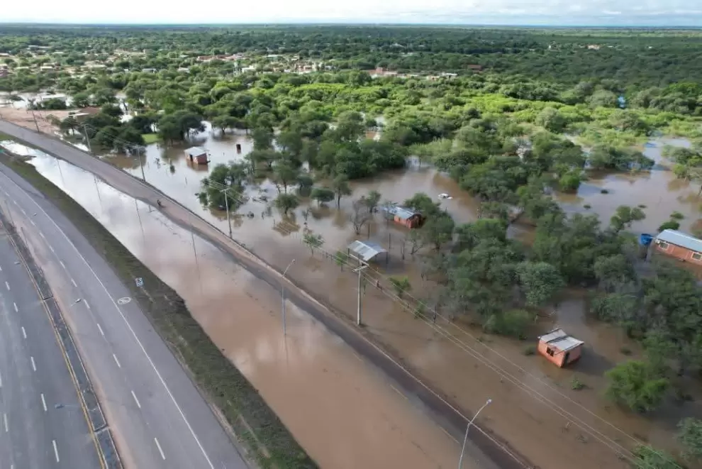 Chaco paraguayo bajo agua.