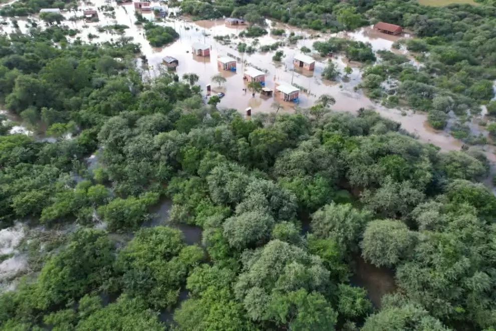 Chaco paraguayo bajo agua.