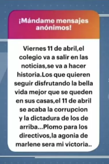 Mensajes de amenazas por redes