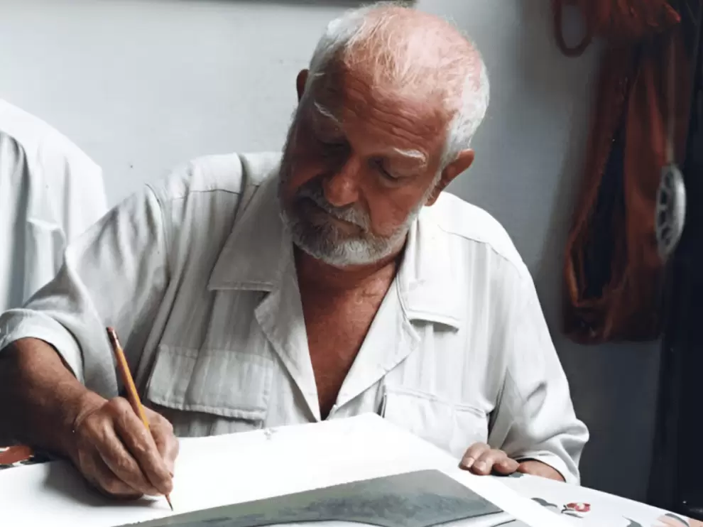 Enrique Buenaventura, maestro colombiano fundador del Teatro experimental de Cali, Colombia.