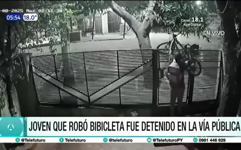 Robo de una bicicleta.