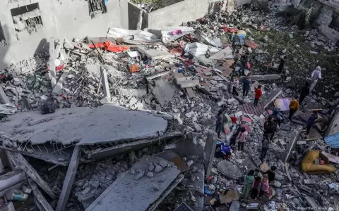 Destrucci�n tras los ataques de Israel a Gaza.