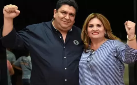 Marcelo Salinas, diputado por Central, y Carolina Aranda, intendenta de Mariano Roque Alonso.