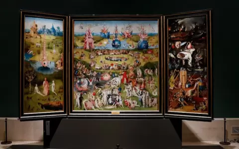 Hieronymus Bosch, "El jard�n de las delicias", 1490-1500. Tr�ptico.