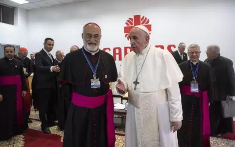 Crist�bal L�pez Romero junto al papa Francisco.