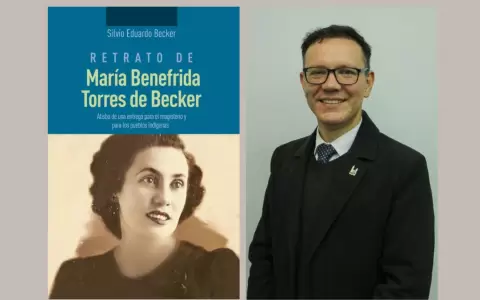 Portada de "Retrato de Mar�a Benefrida Torres de Becker..." y Silvio Eduardo Becker, autor.