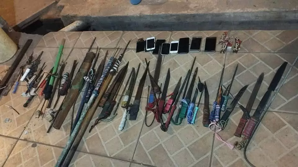 parte de lo que se incaut� en la c�rcel de CDE.