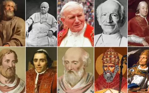 San Pedro, P�o, Juan Pablo II, Le�n XIII, P�o VI, Adriano I, P�o VII, Alejandro III, Silvestre I, Le�n I.