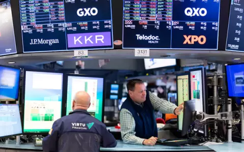 Operadores en la Bolsa de Valores de Nueva York (NYSE).
