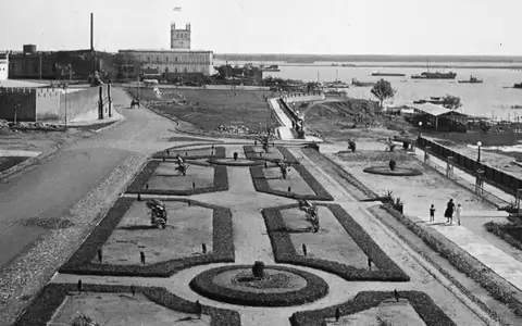 Jardines de la antigua Costanera de Asunci�n. Dise�o de Juan A. Samudio, ca. 1930. Colecci�n Milda Rivarola.