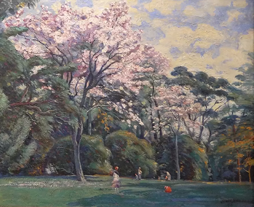 Juan A. Samudio, Parque Caballero,  ca. 1930, �leo. Colecci�n Fundaci�n Huellas de la Cultura Paraguaya. Cortes�a