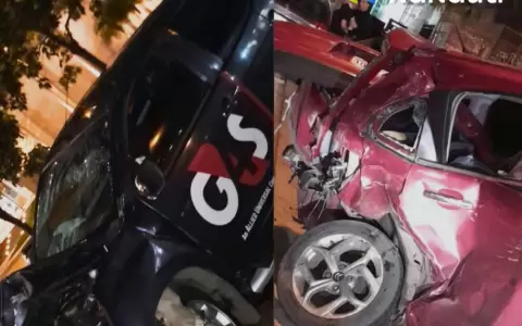 Choque entre dos veh�culos en Asunci�n.