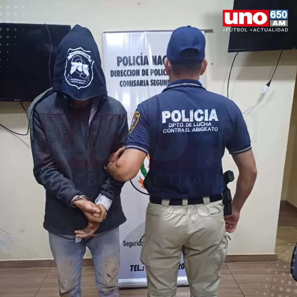 Diego Mart�nez de 36 a�os detenido.