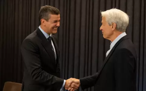 El presidente Santiago Pe�a expuso las potencialidades del Paraguay gracias a las acciones de gobierno ante Jamie Dimon, CEO de JP Morgan.