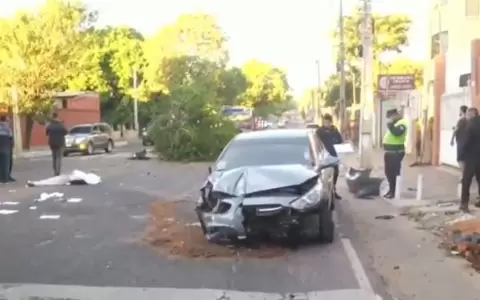 El accidente ocurri� sobre la avenida General Santos, cerca de su intersecci�n con la avenida Fernando de la Mora de Asunci�n.