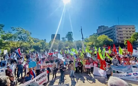Manifestantes en Asunci�n.