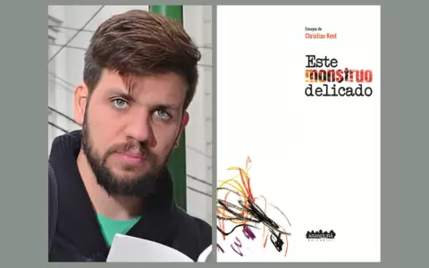 Christian Kent y la portada de "Este monstruo delicado", editorial Arandur�.