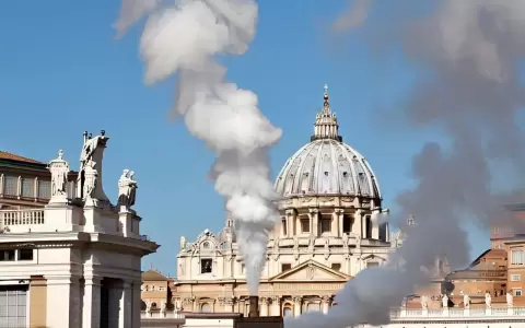El humo blanco indica la elecci�n de nuevo papa.