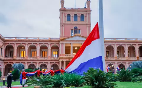 Festejos por d�a de la patria en el Palacio de Gobierno.