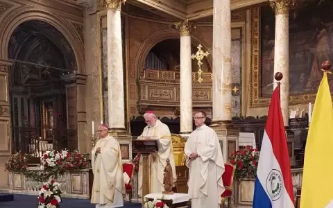 Misa presidida por entonces el cardenal Robert Francis Prevost, hoy electo nuevo papa Le�n XIV.
