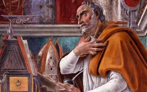 San Agust�n en un cuadro de Sandro Botticelli (1445-1510).