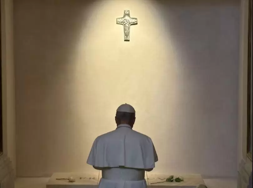 El gesto tuvo lugar solo dos d�as despu�s de su elecci�n como nuevo Sumo Pont�fice de la Iglesia Cat�lica.