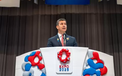 Santiago Pe�a, presidente del Paraguay, presente en la Expo Osaka 2025 en Jap�n.