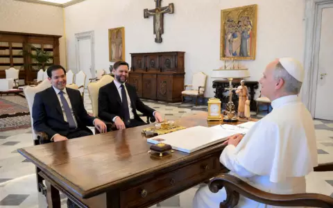 El papa Le�n XIV recibi� a JD Vance y Marco Rubio en el Vaticano.