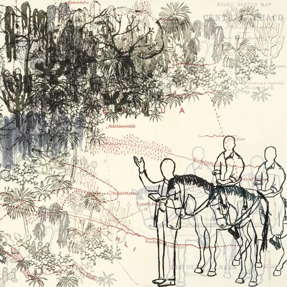 Miriam Rudolph, Terra Nullius. Grabado. Cortesía