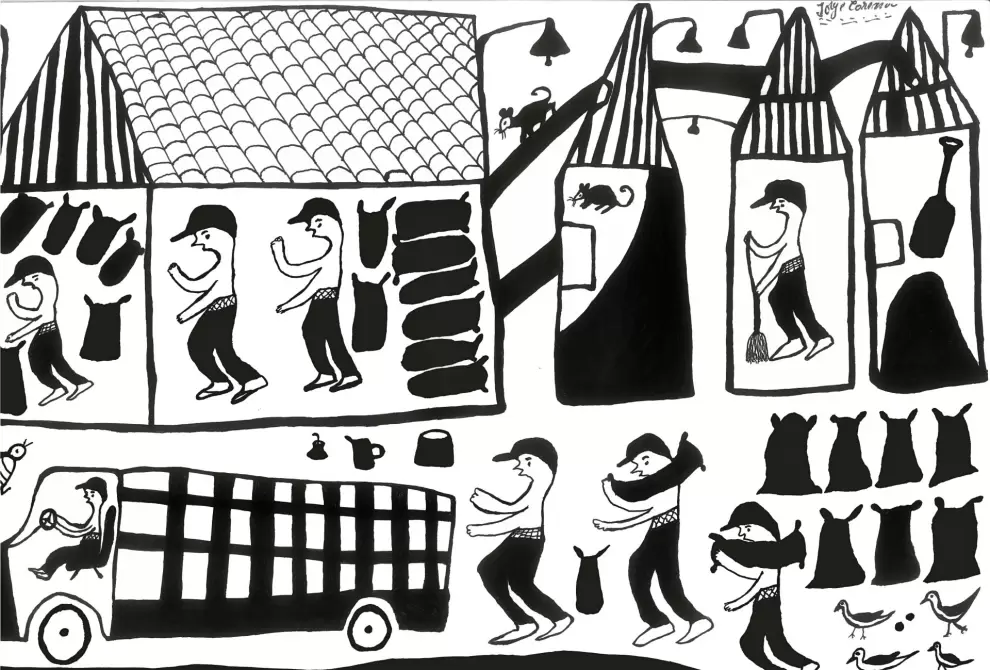 Jorge Carema, obra a será exhibida en " Articulaciones - Líneas que reconectan presente y pasado". Cortesía