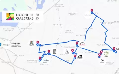 Circuito de buses establecido para NDG 2025.