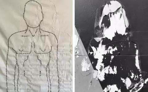 Enrique Esp�nola, obras de la muestra "Pret�rito imperfecto, futuro perfecto" .