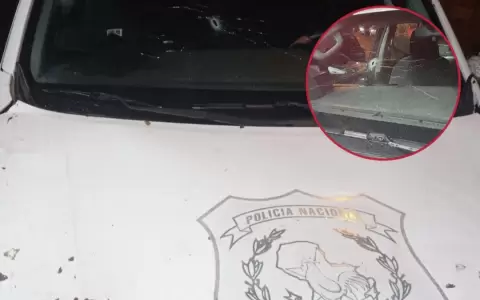 La patrulla recibi� un impacto de bala.